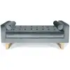 Image de Banquette capitonnée shell velours argent