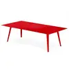 Image de Table basse rectangulaire bimix 120cm rouge