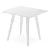 Image de Table d'appoint carrée bimix 40cm blanc