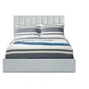 Image de Lit Coffre Avec Sommier Relevable Tissu Gris Saka 160x200