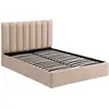 Image de Lit coffre songe + sommier tissu beige 160cm Songe
