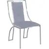 Image de Chaise Velours Et Pieds Métal Argenté Carita - Lot De 2