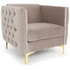 Image de MENZZO Fauteuil Joshua Velours Taupe