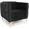 Image de Fauteuil joshua velours noir Joshua