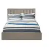 Image de Lit Coffre Avec Sommier Redevable Velours Taupe Saka 180x200