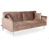 Image de MENZZO Canapé convertible clic-clac 3 places Carla Velours Taupe -Canapé : L191 x P92 x H77 cmCanapé-lit : L191 x P102 x H37