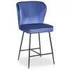Image de Chaise De Bar Velours Design "elsa" 100cm Bleu