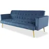 Image de Canapé convertible clic-clac Justy Velours Bleu