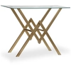 Image de Console Métal Doré Et Verre Trempé Sora 106cm
