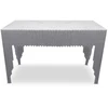 Image de Console En Marbre "zane" 106cm Blanc & Argent