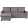 Image de Canapé D'angle Gauche Convertible "minera" 215cm Gris