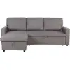 Image de Canapé convertible avec angle réversible baleares tissu gris clair Baleares