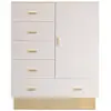 Image de Buffet 5 Tiroirs & 1 Porte "tazea" 112cm Taupe