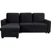 Image de Canapé D'angle Convertible "rabano" 230cm Noir