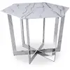 Image de Table De Repas Design "dizazi" 120cm Blanc & Argent