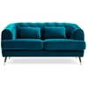 Image de Canapé 2 Places En Velours "glamour" 146cm Bleu