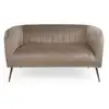 Image de Canapé 2 Places En Velours "reuben" 128cm Taupe