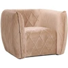 Image de Fauteuil Matelassé En Velours "darryl" 90cm Taupe