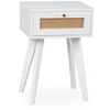 Image de Table De Chevet Cannage En Rotin "lesa" 60cm Blanc