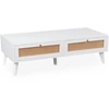 Image de Table Basse Cannage En Rotin "lesa" 120cm Blanc