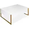 Image de Table Basse Design "valentin" 90cm Blanc & Or
