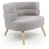 Image de Fauteuil Design Bouclette "rondo" 80cm Gris