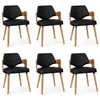 Image de Lot de 6 Chaises Design Aley 72cm Noir & Naturel