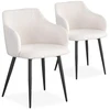 Image de Lot De 2 Chaises Bouclette "joa" 79cm Crème