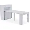 Image de Console extensible avec rangement fontano effet marbre blanc Fontano