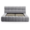Image de Lit Coffre Matelassé En Tissu "seth" 180x200cm Gris Foncé