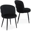 Image de Lot De 2 Chaises En Velours "marisa" 80cm Noir