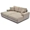 Image de Duo De Méridiennes Fabien Combinables En Canapé Profond Velours Taupe