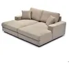 Image de Duo de méridiennes Fabien combinables en canapé profond Velours Taupe