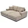 Image de Duo de méridiennes fabien combinables en canapé profond velours taupe Duo