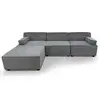 Image de Canapé Modulable En Velours Côtelé "todd" 258cm Gris