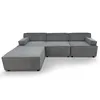 Image de MENZZO Canapé modulable Benoit Velours côtelé Gris -L259 x P1735 x H70 cm