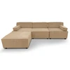 Image de Canapé Modulable En Velours Côtelé "todd" 258cm Beige