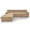 Image de MENZZO Canapé modulable Benoit Velours côtelé Beige -L259 x P1735 x H70 cm