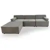Image de Canapé modulable benoit velours taupe grisé Benoit