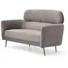 Image de Canapé 2 places moderne avec haut dossier damigal tissu doux gris taupe Damigal