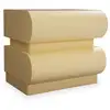 Image de Table de chevet avec 2 tiroirs arrondis l45cm mezade beige Mezade