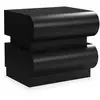 Image de Table de chevet avec 2 tiroirs arrondis l45cm mezade noir Mezade