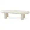 Image de Table basse arrondie 160cm avec pieds colonnes roady crème Roady