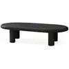 Image de Table basse arrondie 160cm avec pieds colonnes roady noir Roady
