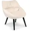 Image de Fauteuil Design En Velours "neal" 74cm Beige