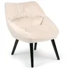 Image de MENZZO Fauteuil moderne et confortable Patrick Velours Beige