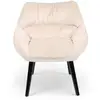Image de Fauteuil moderne et confortable patrick velours beige Patrick