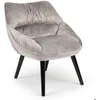 Image de MENZZO Fauteuil moderne et confortable Patrick Velours Gris