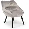 Image de Fauteuil moderne et confortable patrick velours gris Patrick