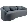 Image de Canapé 4 Places En Tissu Bouclette "brett" 215cm Gris